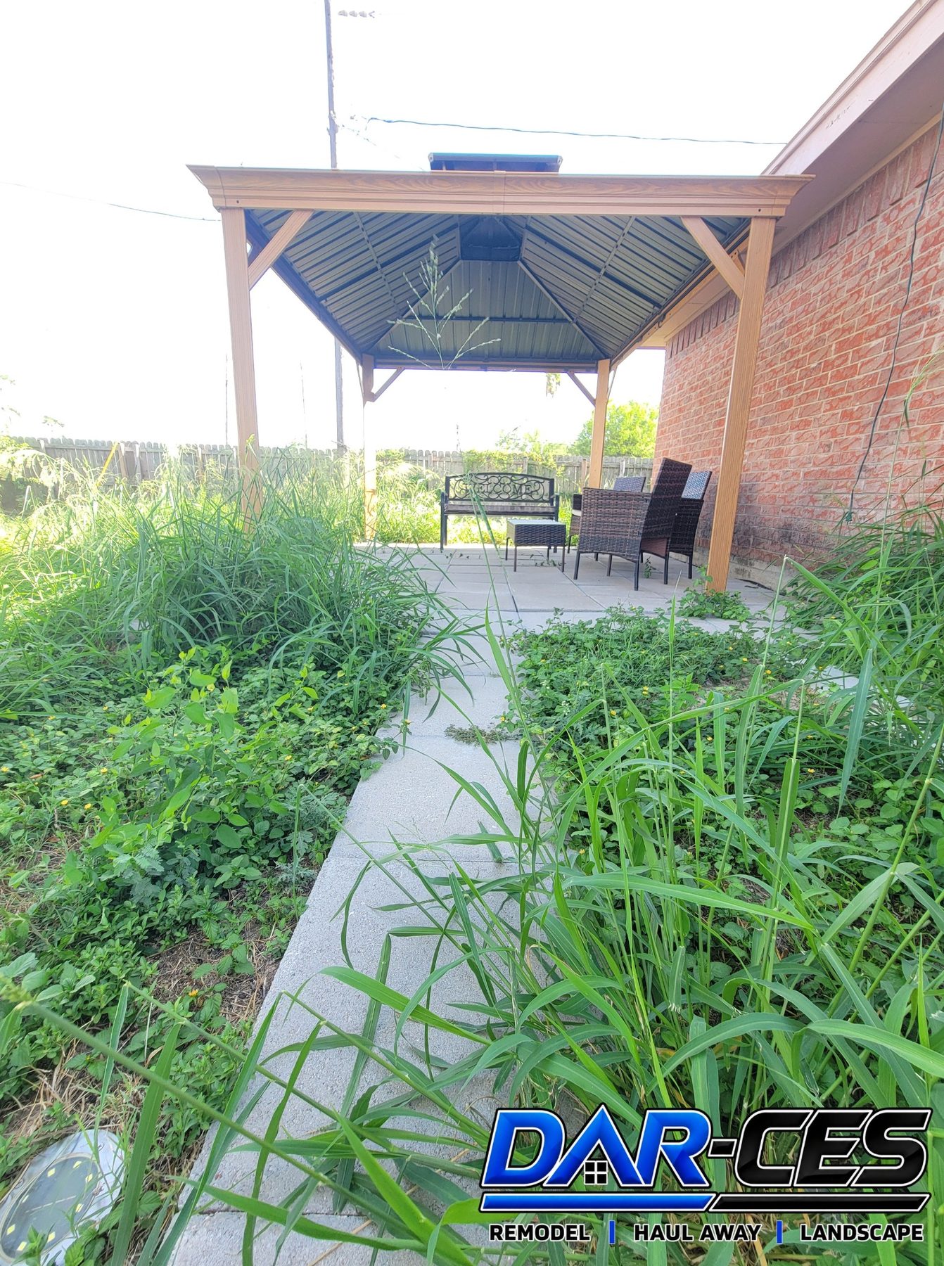 BEFORE – lawn and landscape project