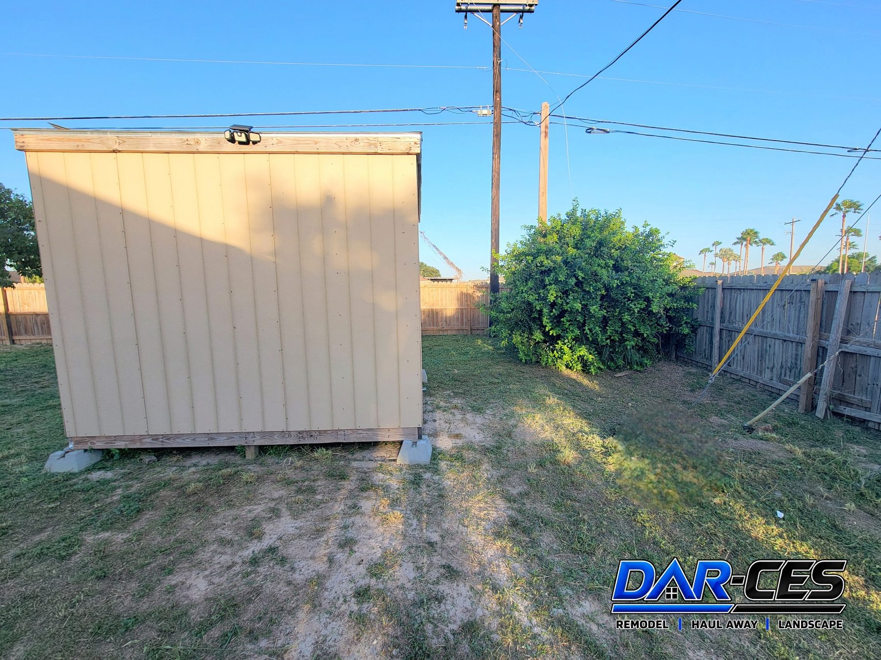 AFTER – lawn and landscape yard cleanup