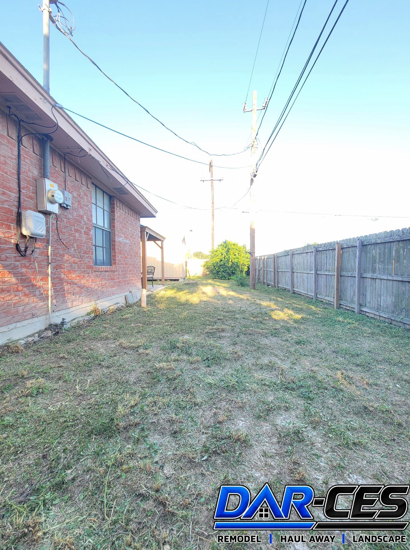 AFTER – lawn and landscape yard cleanup