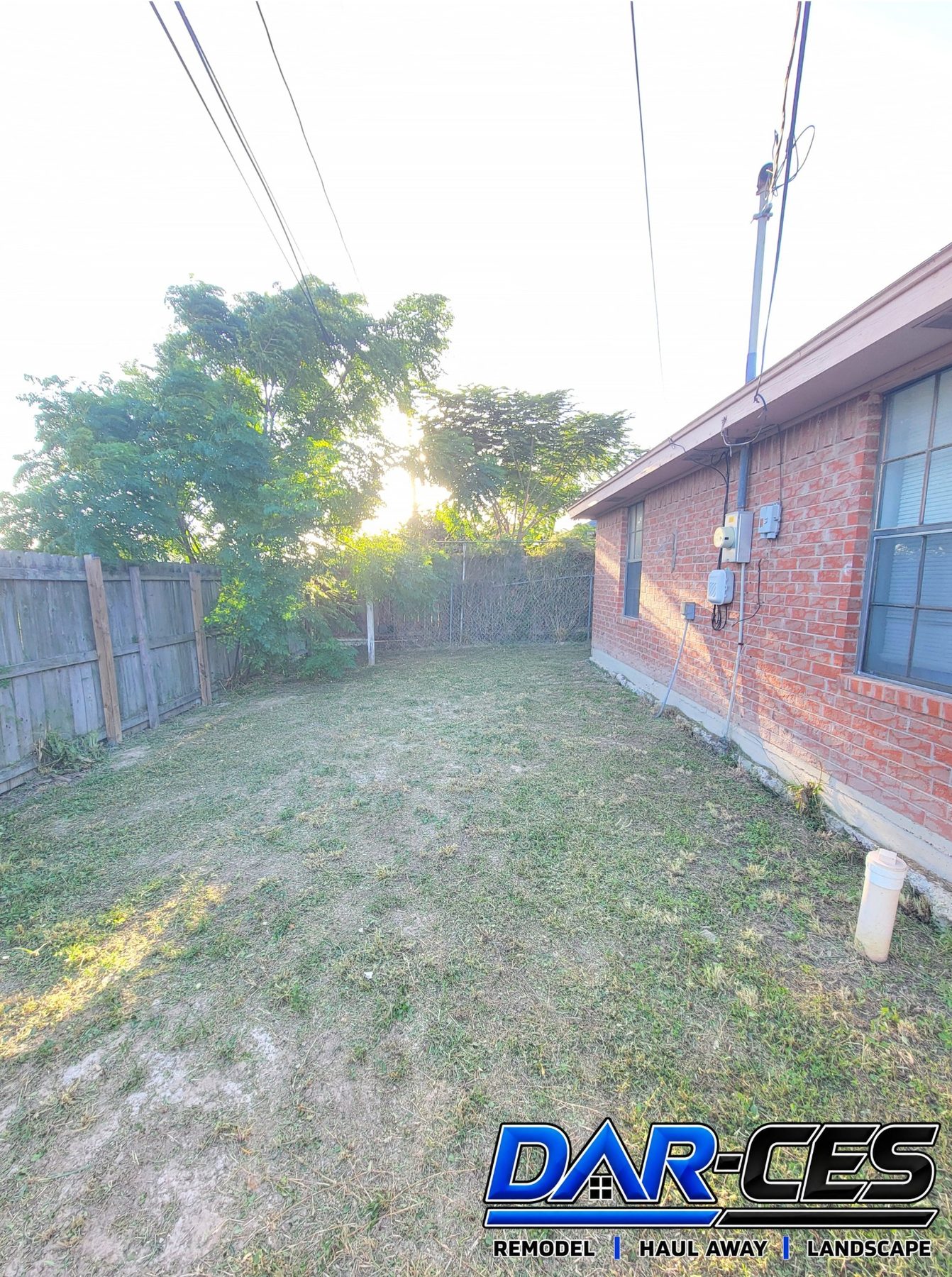 AFTER – lawn and landscape yard cleanup